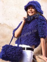 Жакет, шляпа, сумка и воротник