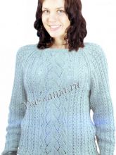 Кофточка с ажурной косой