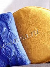 Квадратная и круглая подушки спицами