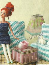 Мебель для кукол спицами