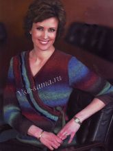 Меланжевый жакет с запахом