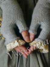 Митенки спицами Винтажные