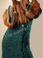 Пальто с меховой отделкой