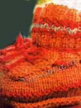 Пинетки на двух спицах