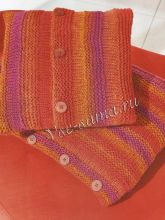 Подушки спицами с застежкой