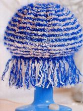 Полосатый абажур с кистями