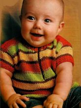 Полосатый пуловер с застежкой-молнией