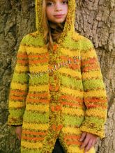 Полупальто спицами - Золотой листопад