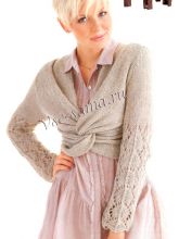 Пуловер с перекрученными полочками