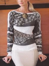 Пуловер с цветными мотивами, фото