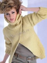 Пуловер с воротником и отдельно связанными полочками