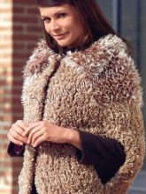 Пушистая меланжевая накидка