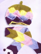 Шапочка и шарфик пэчворк