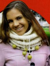 Снуд спицами Гороховый