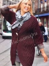 Удлинённый жакет с арановым узором