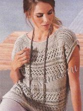 Узорчатый пуловер спицами, фото