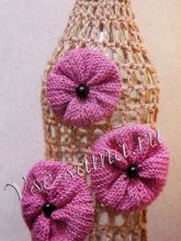 Ваза крючком с цветами