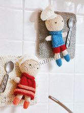 Вязаные картинки спицами - веселые поварята