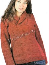 Вишневый пуловер