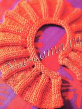 Воротничок спицами арлекино