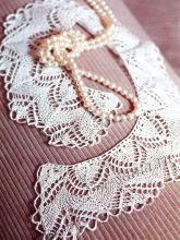 Воротничок спицами радуга