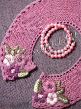 Воротник спицами осенний сад