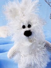 Зайчик Пушистик - игрушки спицами