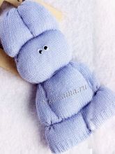 Зайка-лежебока - игрушка спицами