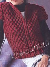 Жакет на молнии спицами