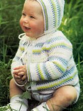 Жакет, шапочка, пинетки