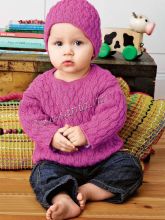 Детский свитер и шапочка, фото