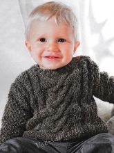 Свитер с косами на малыша, фото