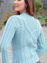 Тёплый голубой свитер, фото