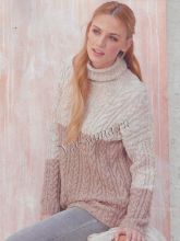 Женский свитер с косами