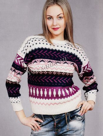 Женский жаккардовый свитер, фото