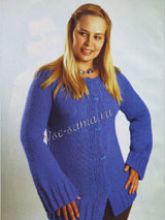 Синий жакет реглан