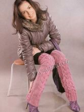 Гетры с рельефным узором