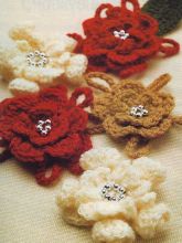 Яркий букет - вязаные цветы