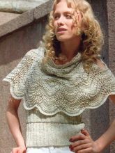 Топ с ажурным воротником