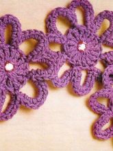 Вязаные цветы - Сиреневый рассвет