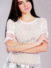 Ажурная футболка крючком, фото