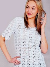 Ажурная футболка спицами, фото