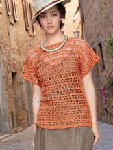 Ажурный оранжевый топ, фото