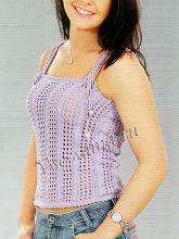 Ажурный топ на бретелях, фото