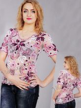 Сиреневый топ в технике ирландского кружева