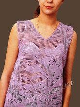 Топ крючком - Лилии, фото