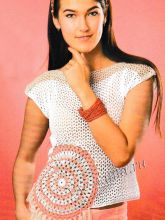 Топ с кругом и бахромой, фото