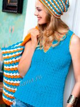 Топ, шапка и пляжная сумка, фото