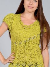 Ажурная туника оливкового цвета, фото