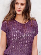 Ажурный фиолетовый топ, фото